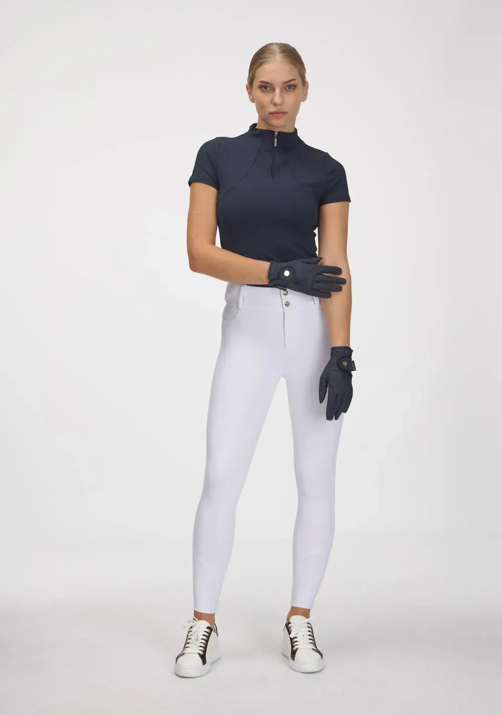 ATLAS RIDING GLOVES GOLD (NAVY BLUE)