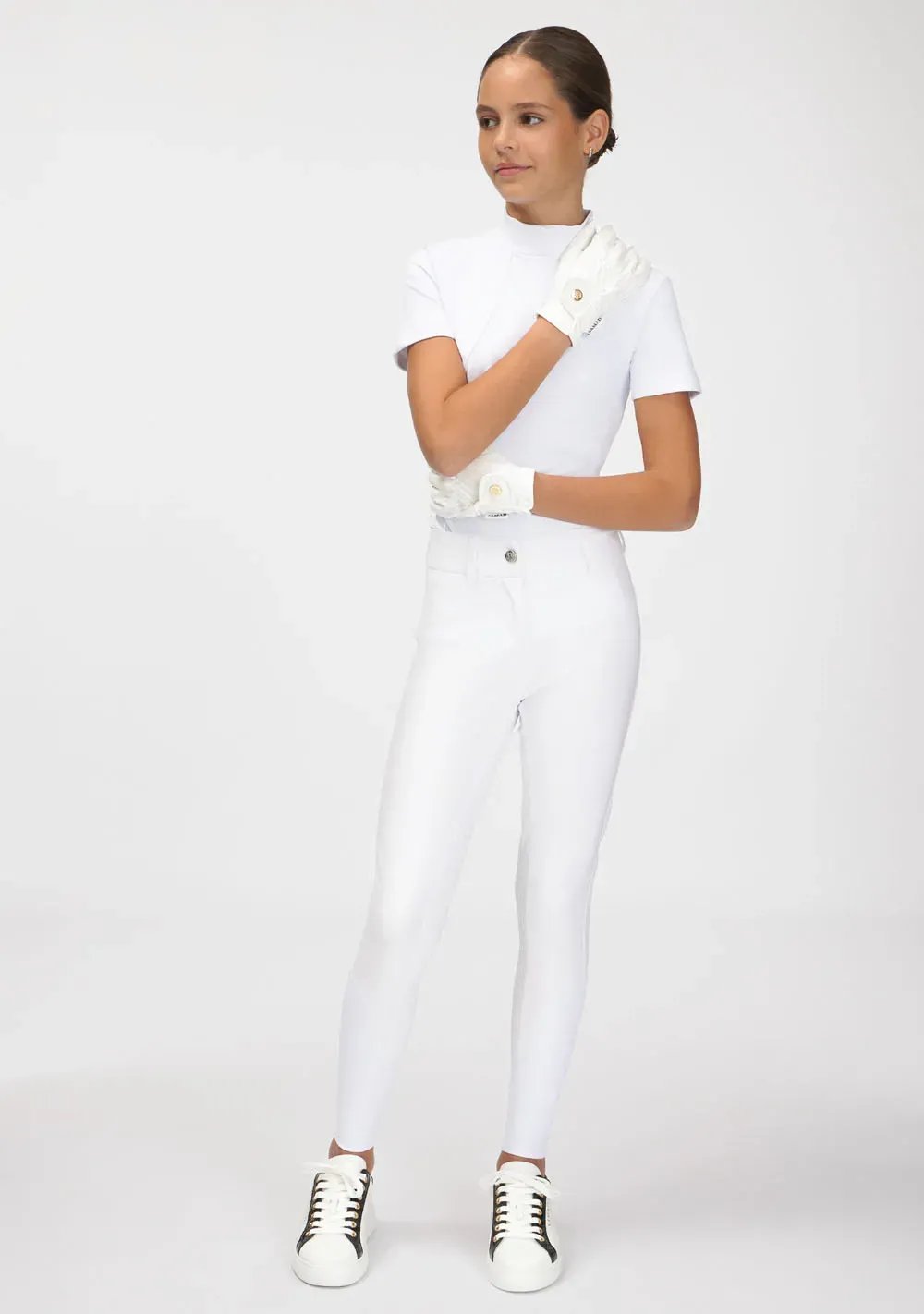 ATLAS RIDING GLOVES GOLD (WHITE)